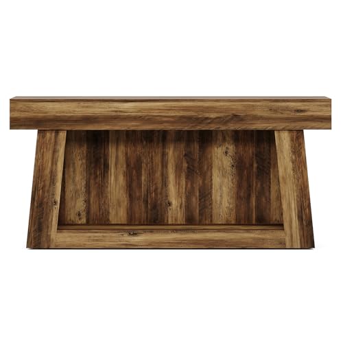 Rustic 63" Farmhouse Console Table with Storage