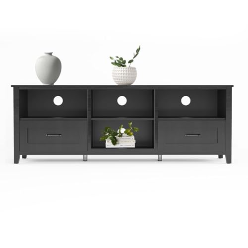 70-Inch TV Stand with Drawers and Media Storage