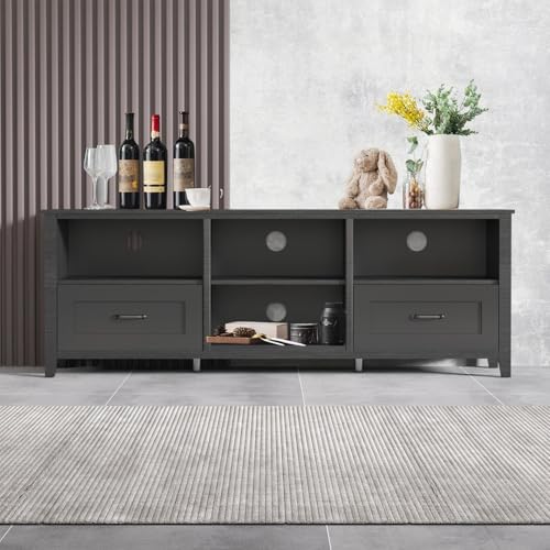 70-Inch TV Stand with Drawers and Media Storage