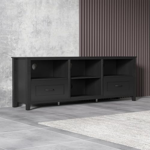70-Inch TV Stand with Drawers and Media Storage