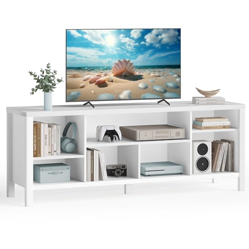 VASAGLE 70-Inch TV Stand with Storage Shelves