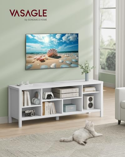 VASAGLE 70-Inch TV Stand with Storage Shelves