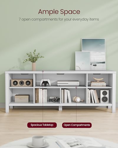 VASAGLE 70-Inch TV Stand with Storage Shelves