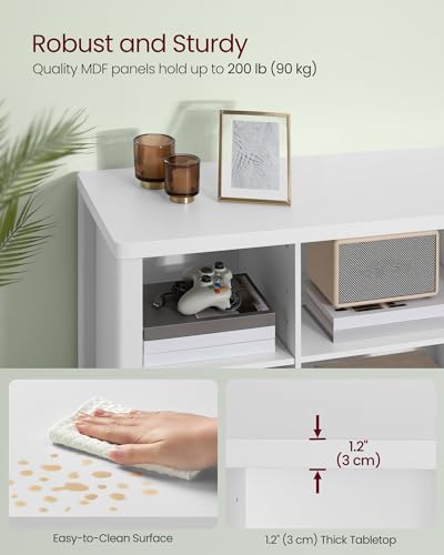 VASAGLE 70-Inch TV Stand with Storage Shelves