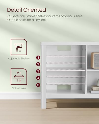 VASAGLE 70-Inch TV Stand with Storage Shelves
