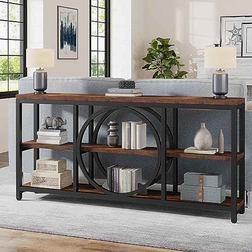Tribesigns 70.9" Rustic Console Table with Shelves