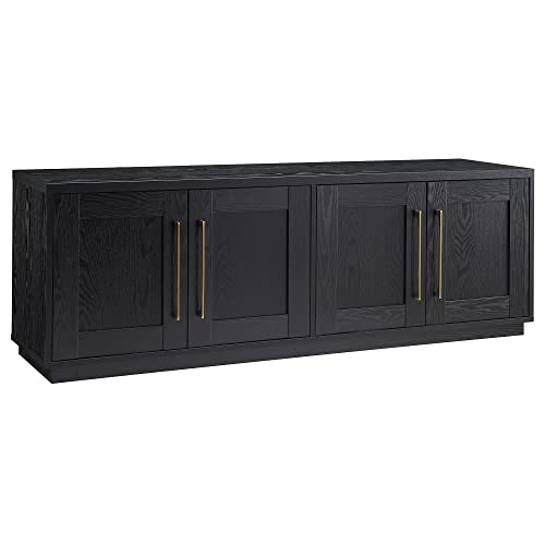 Tillman Rectangular Black Grain TV Stand for 80" TVs
