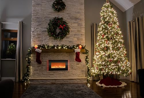 30-Inch Wall Mounted Electric Fireplace with Remote