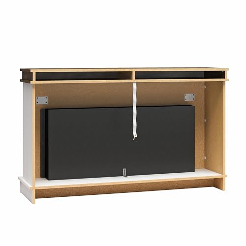 Ivory Oak Electric Fireplace with Mantel and Remote