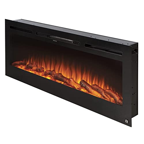 Sideline Smart Electric Fireplace – 50 Inch, Black
