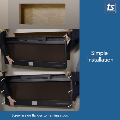 Sideline Smart Electric Fireplace – 50 Inch, Black