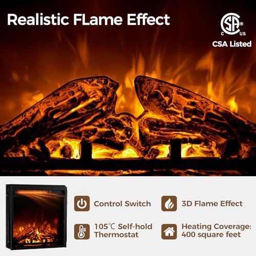 Ivory White LED Fireplace TV Stand Console