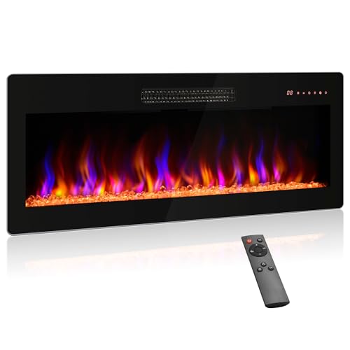 42" Electric Fireplace with Remote Control & Adjustable Flames