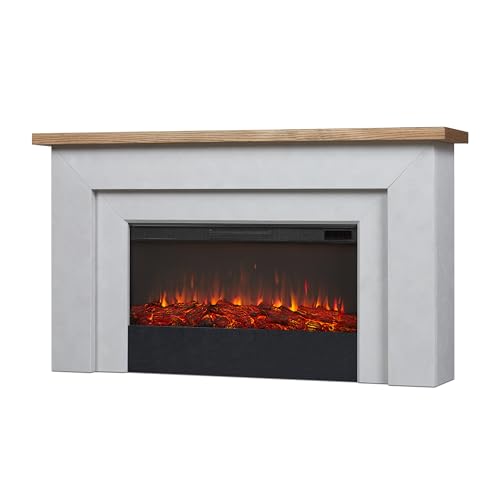 Real Flame Malie 68" Electric Fireplace with Mantel