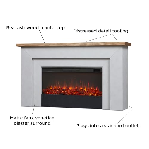 Real Flame Malie 68" Electric Fireplace with Mantel