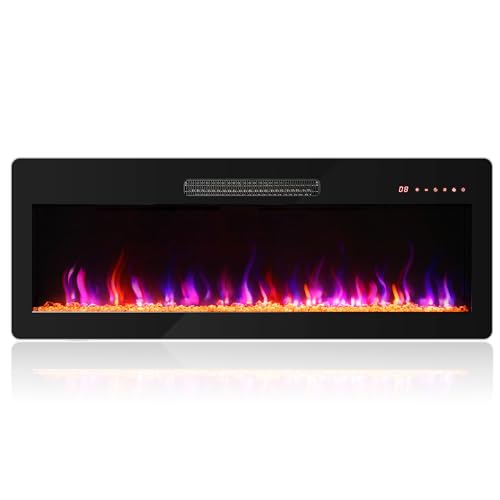 42" Electric Fireplace with Remote Control & Adjustable Flames