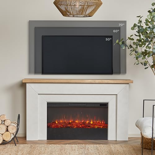 Real Flame Malie 68" Electric Fireplace with Mantel