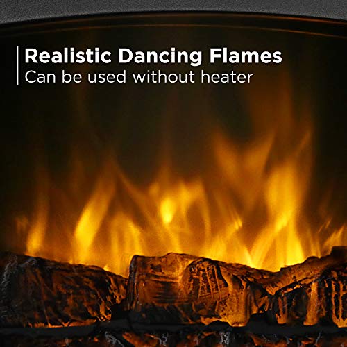20" Infrared Electric Fireplace with Realistic Flames