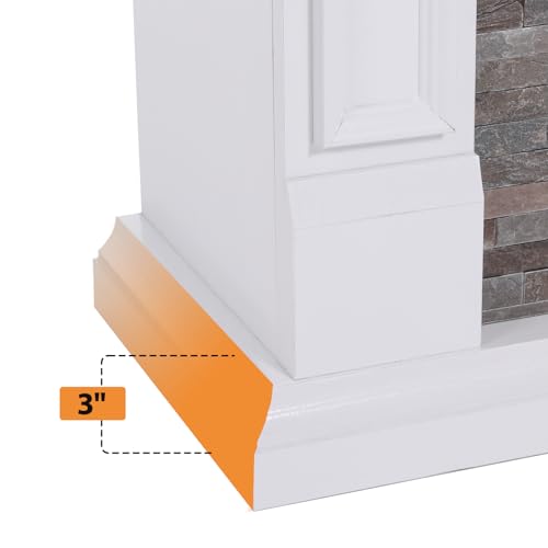 44" Freestanding Electric Fireplace with Remote Control