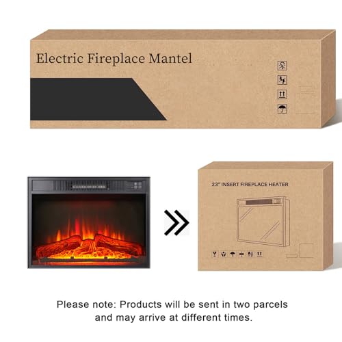 White 72" Electric Fireplace TV Stand & Mantel