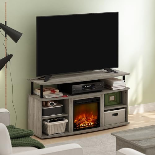Jensen Open Shelving TV Entertainment Center - French Oak