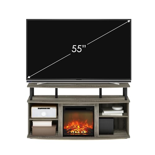 Jensen Open Shelving TV Entertainment Center - French Oak