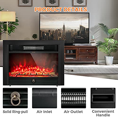 Giantex 28.5" Electric Fireplace Insert with Remote