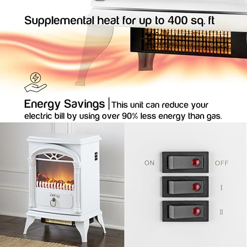 Hamilton Compact Electric Fireplace with 3-D Flame