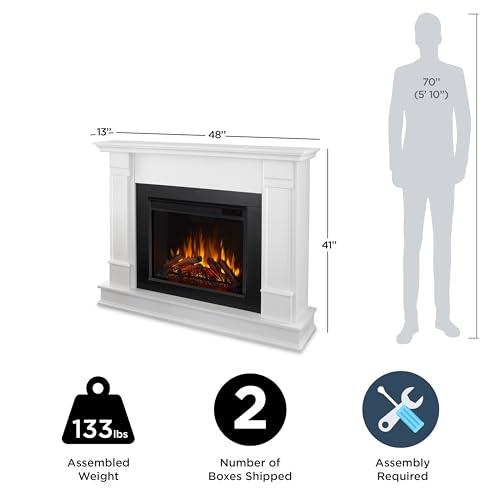 Silverton 48” Electric Fireplace with Mantel and Remote