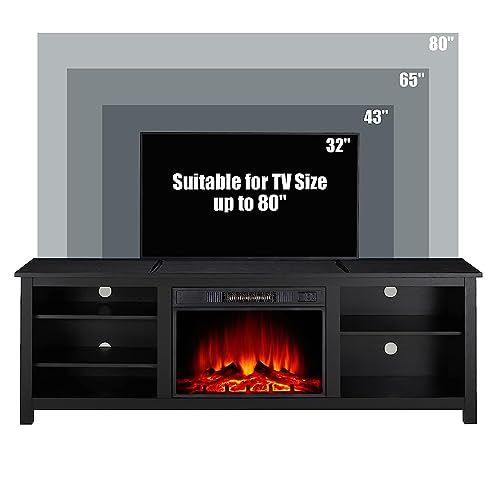 Farmhouse Fireplace TV Stand with Electric Heater