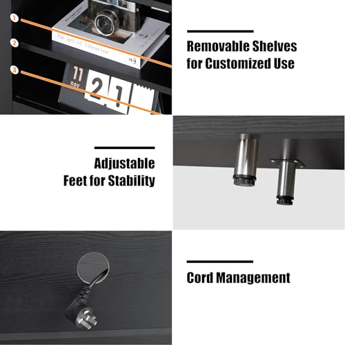 Farmhouse Fireplace TV Stand with Electric Heater