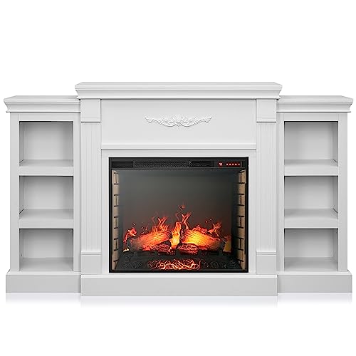 Modern 70" Electric Fireplace TV Stand - Lenore