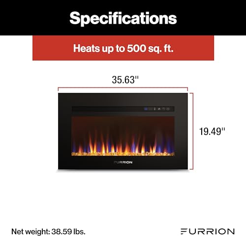 Furrion 30" RV Electric Fireplace - Black