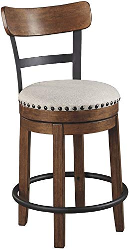Valebeck Rustic Farmhouse 24.5” Swivel Bar Stool