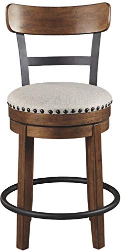 Valebeck Rustic Farmhouse 24.5” Swivel Bar Stool