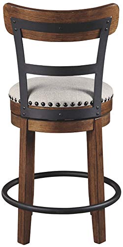 Valebeck Rustic Farmhouse 24.5” Swivel Bar Stool