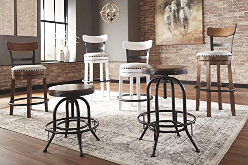 Valebeck Rustic Farmhouse 24.5” Swivel Bar Stool