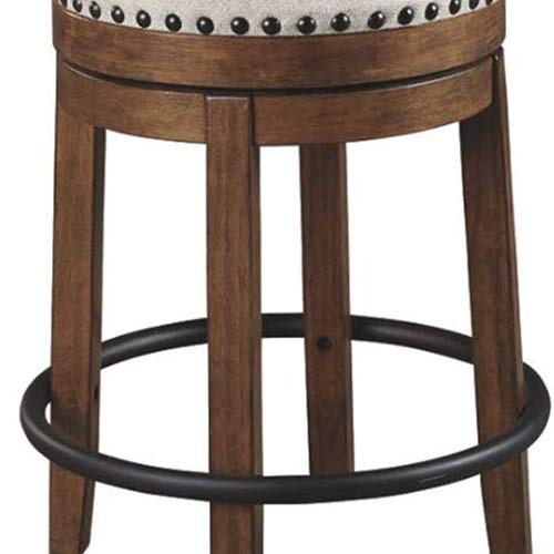 Valebeck Rustic Farmhouse 24.5” Swivel Bar Stool