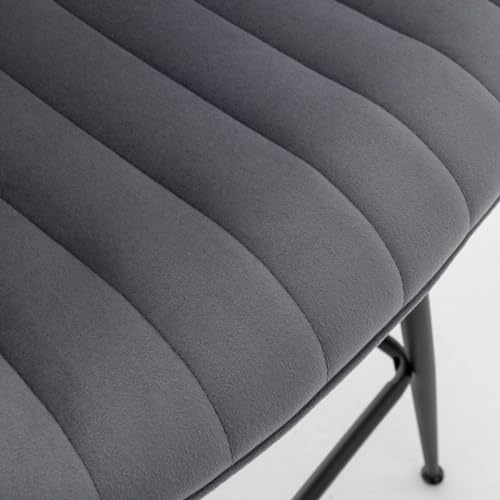 Modern Velvet Counter Height Bar Stools - Grey
