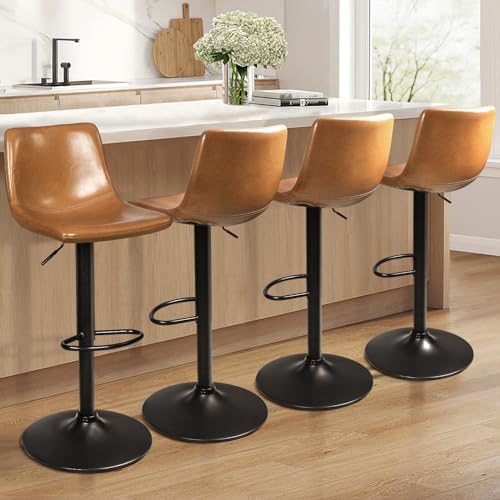Adjustable Swivel Bar Stools Set of 4