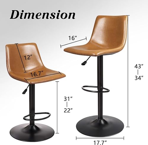 Adjustable Swivel Bar Stools Set of 4