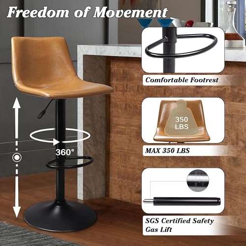 Adjustable Swivel Bar Stools Set of 4