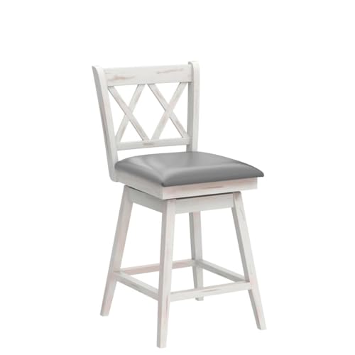 Antique White Swivel Bar Stool Set of 4