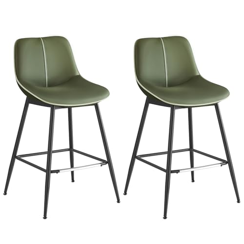 Forest Green Counter Height Bar Stools Set of 2