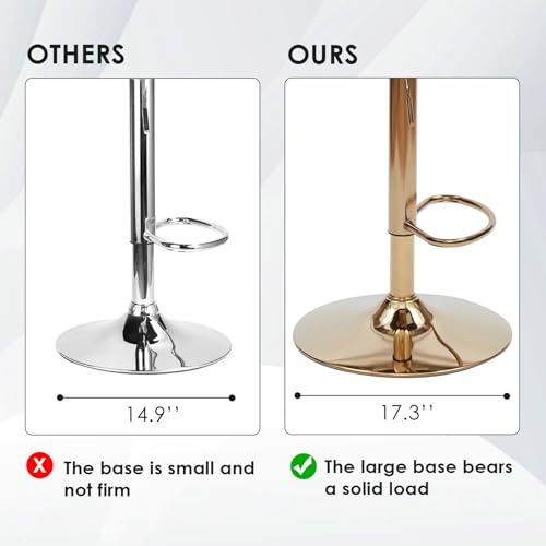 Mid Century Modern Adjustable Swivel Bar Stools Set