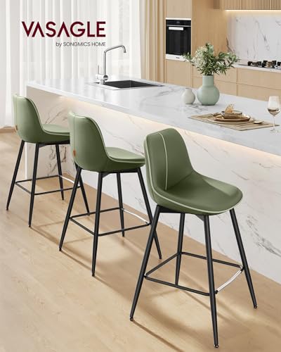 Forest Green Counter Height Bar Stools Set of 2