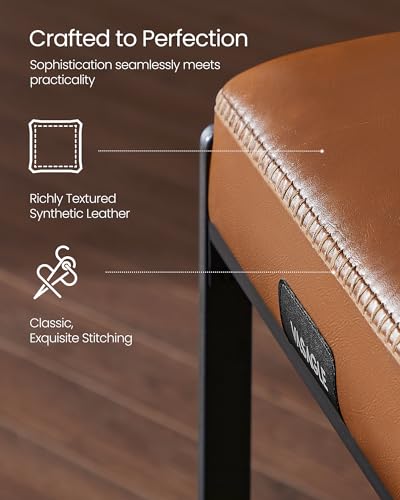 Mid-Century Modern Caramel Bar Stools Set of 2