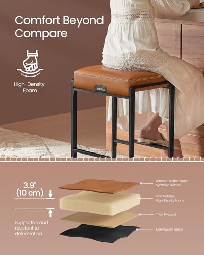 Mid-Century Modern Caramel Bar Stools Set of 2