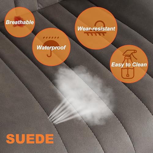 Set of 2 Adjustable Swivel Bar Stools, Brown