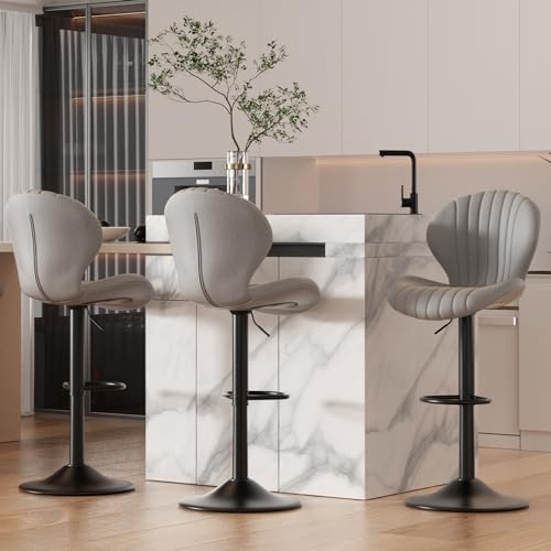 Modern Swivel Bar Stool Set of 3